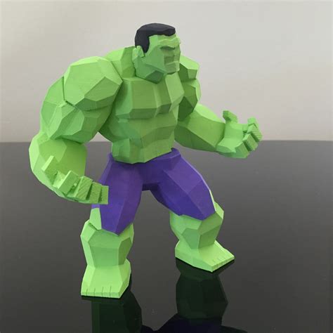 Download STL file Low Poly Hulk • Template to 3D print ・ Cults