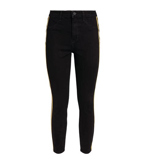 Lagence Black Stripe Detail Margot Skinny Jeans Harrods Uk