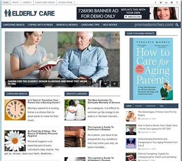 Elderly Care Tips Pre-made Niche Website/Blog - Niche PLR Blogs