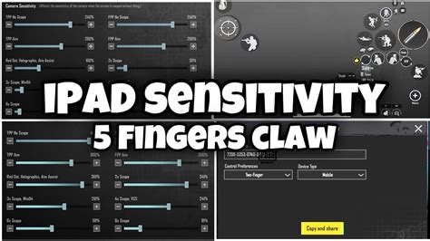 New Sensitivity For Ipad Players 5 Fingers Claw Pubg Mobile Handcam