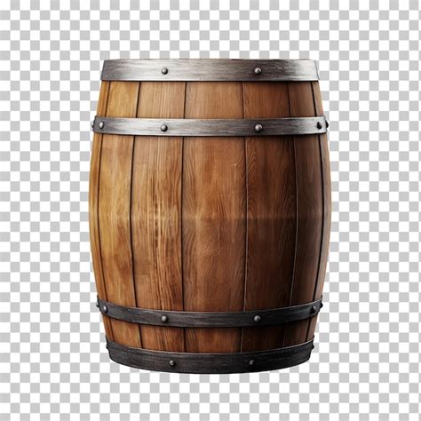 Premium PSD Wooden Oak Barrel Isolated On Transparent Background Png Psd