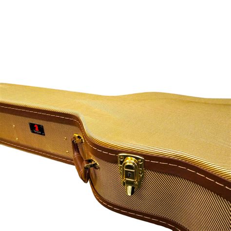 Torque Wooden Archtop Classical Guitar Case In Tweed Finish