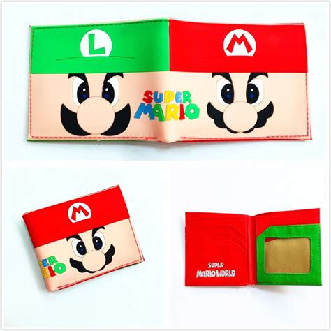 Super Mario Wallet For Men Women Slim Purse Money Bag Id Card Holder