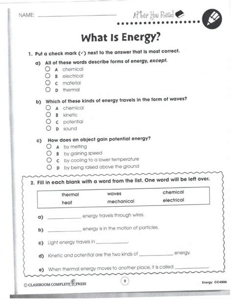 10 Physical Science Worksheet Conservation Of Energy 2 Worksheets