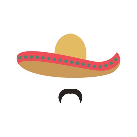 Portrait of a Mexican man in sombrero. Man icon. 1989703 Vector Art at ...