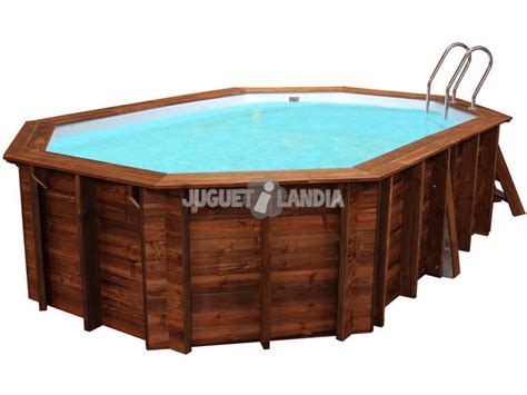 Piscina Ovalada Madera Grenade 436x336x119 Cm Gre 790086 Juguetilandia