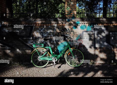 Lime Electric Bike Sharing Bicycle Seen In Berlin Capital Of Germany