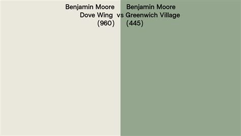 Benjamin Moore Dove Wing Vs Greenwich Village Side By Side Comparison