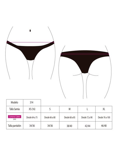 Calzon de Bikini Tanga Rojo Samia cl Tamaño 16 Color ROJO