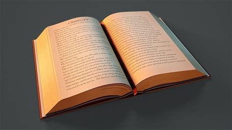 3d Model Open Book Vr Ar Low Poly Cgtrader