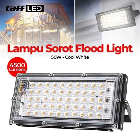 Jual Lampu Sorot Flood Light 4500 Lumens 50W Lampu Outdoor Waterproof