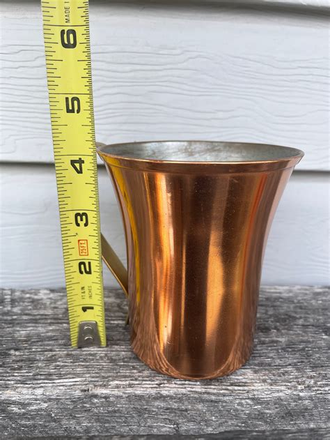 Copper Mug With Brass Handle Cup Vintage Antique Revere Etsy