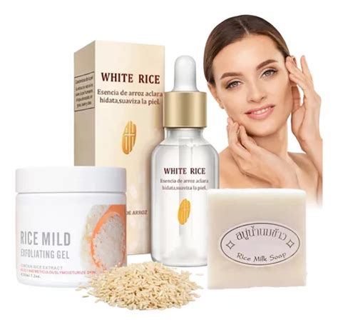 Cuidado Facial Serum White Rice Exfoliante Jabón Arroz Meses sin