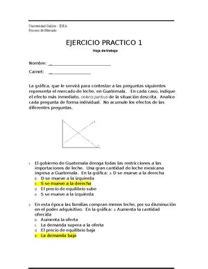 Ejercicio Practico Universidad Galileo Idea Proceso De Mercado