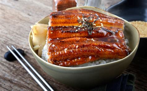 Japanese Eel Grilled With Rice Or Unagi Don Stock Image Image Of