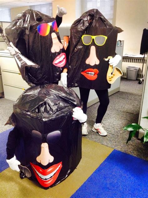 California Raisins Costume Cardboard Boxes And Black Garbage Bags