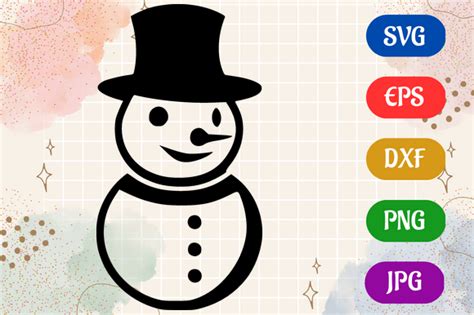 Snowman Silhouette Vector Svg Eps Dxf Graphic By Creative Oasis