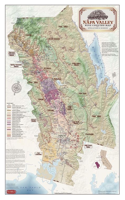 Napa Valley Wine Map Best Napa Valley Wine Map Wine Map Wine Region Map Napa Valley Wineries