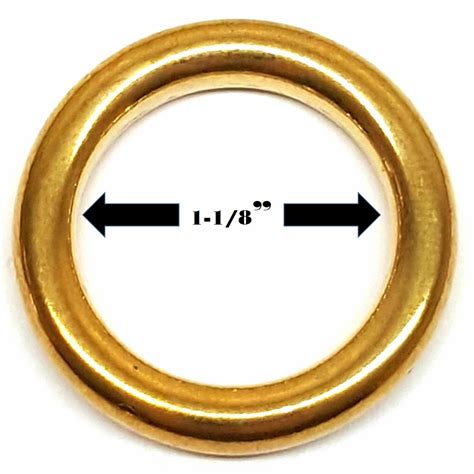 2 Pack Solid Brass 7 Ring 1 1 8 Diameter Hill Leather Company