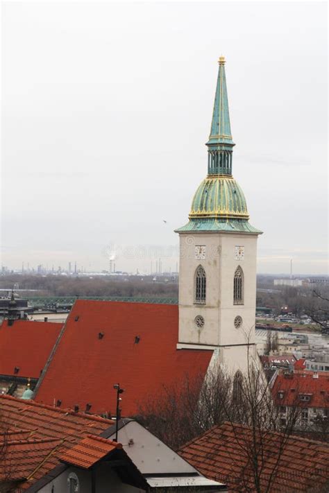 The Saint Martin`s Cathedral in the Old Town Bratislava, View from the ...