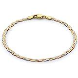 Carissima Gold Women S Ct Colour Gold Diamond Cut Wave Link