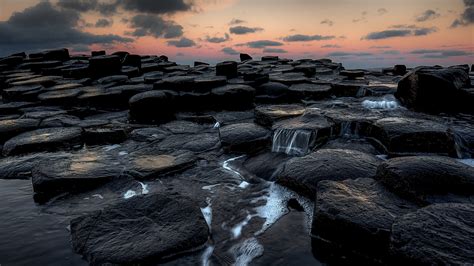 Nature Landscape Rock Giants Causeway Rock Formation Ireland Sea