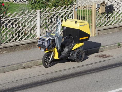 Poste Italiane Electric Car For Mail Delivery Editorial Stock Image