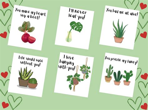 Printable Plant Pun Cards Plant Puns Party Gifts Cards for Kids Instant Download Classroom ...