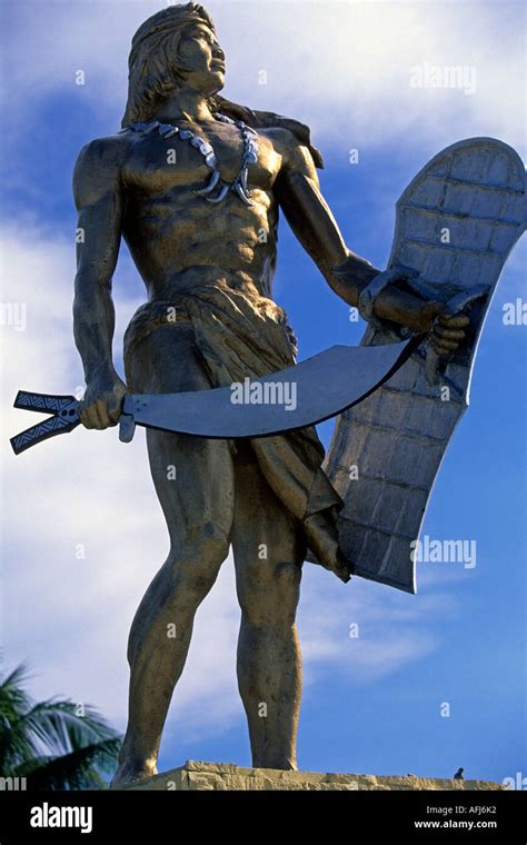 Statue Of Lapu Lapu Mactan Island Cebu Visayas Philippines Stock