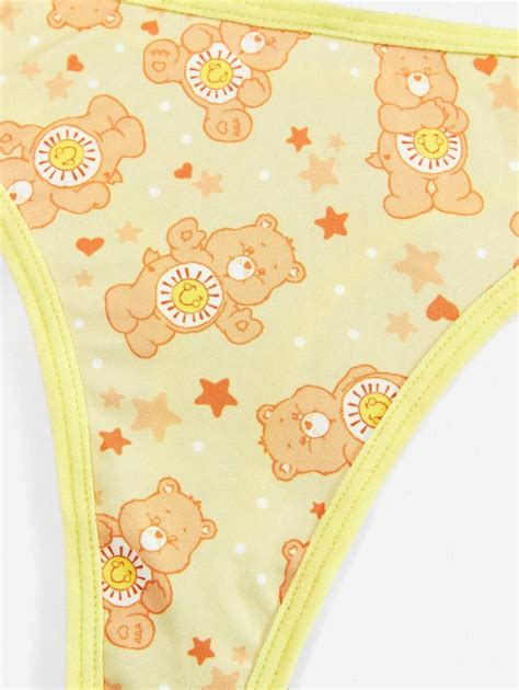 Romwe X Care Bears Pack Cartoon Graphic Thong Set Shein Usa