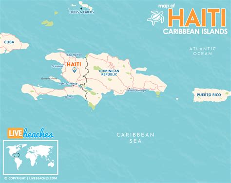 Map of Haiti - Live Beaches