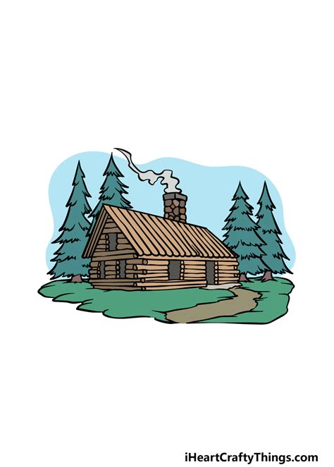 Log Cabin Illustration