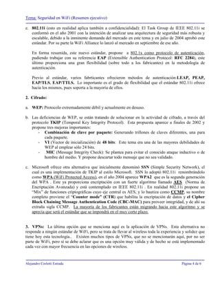 Seguridad Wifi Resumen Ejecutivo Pdf