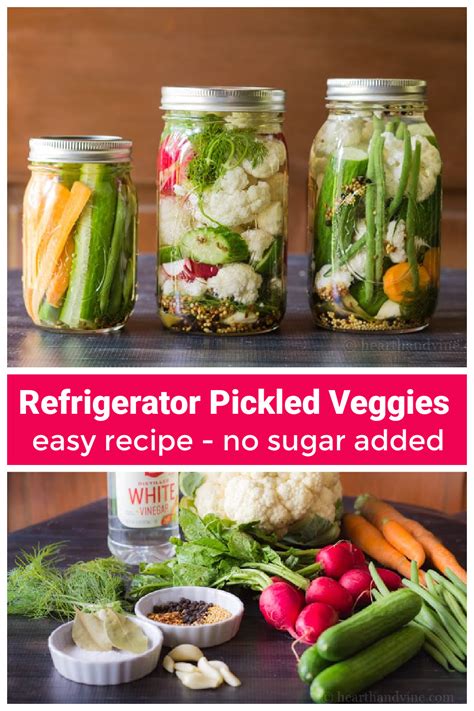 Pickled Vegetables With No Sugar Added For An Easy And Healthy Snack