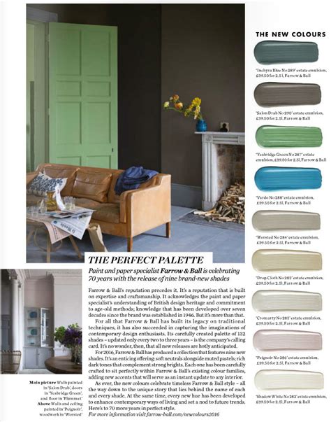 The Perfect Paint Palette By Farrow And Ball Interiors By Color