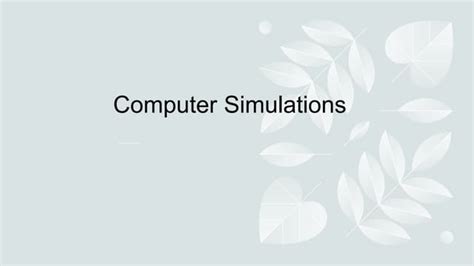 Computer Simulationspptx Power Point Slide C Ppt