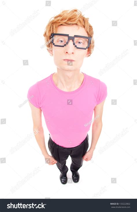 Funny Nerdy Guy Wearing Computer Geek Stock Photo 133222802 Shutterstock