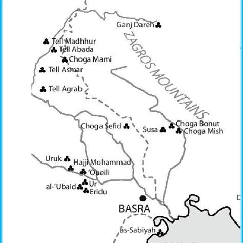 Location map of Uruk showing its area of influence. | Download ...