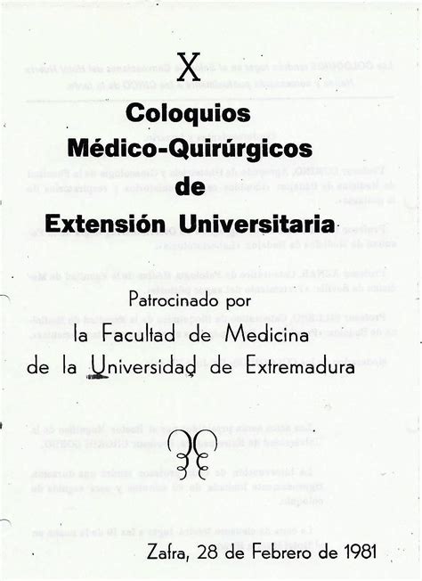 X Coloquios Médico Quirúrgicos De Zafra Blog De Tomás Cabacas