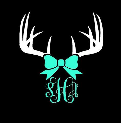 Deer Antler Monogram Antler Monogram Decal By Countrycottagegc Antler