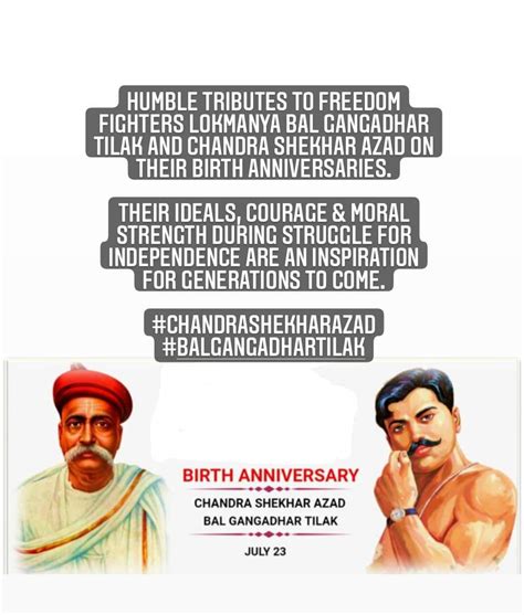 Humble Tributes To Freedom Fighters Bal Gangadhar Tilak Chandra