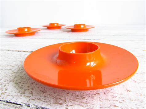 Vintage Retro Orange Eggcups Mepal Rosti Denmark Etsy Vintage