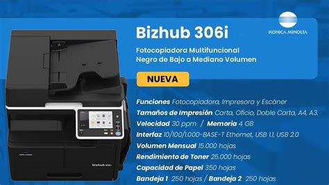 KONICA MINOLTA Bizhub 306i Básico Ekipos