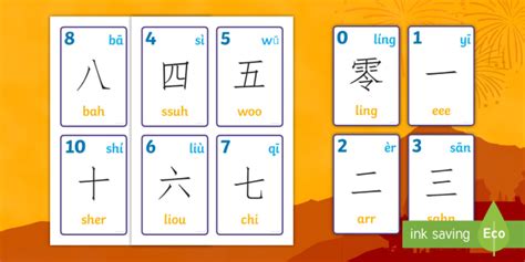 0 10 Numbers In Mandarin Chinese Pronunciations Flash Cards