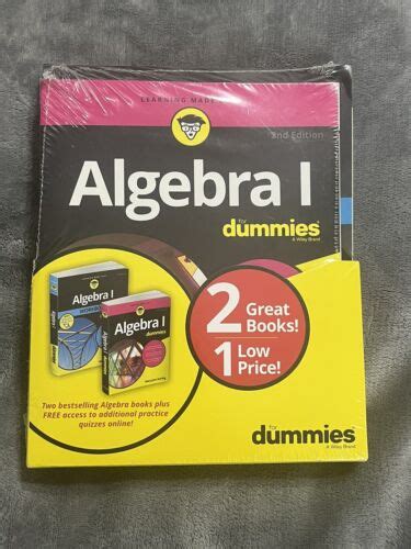 Algebra I For Dummies Book Workbook Bundle By Mary Jane Sterling