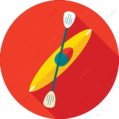 Kayak Icon Canoe Vector Summer Vacation Sea Summer Oar Vector Sea