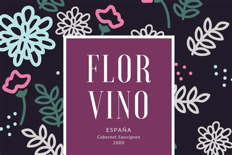 Plantillas De Etiquetas Para Botellas De Vino Gratis Canva