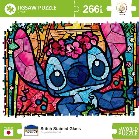 Jual Tenyo Dsg 266 758 Disney Stitch Stained Glass Jigsaw Puzzle