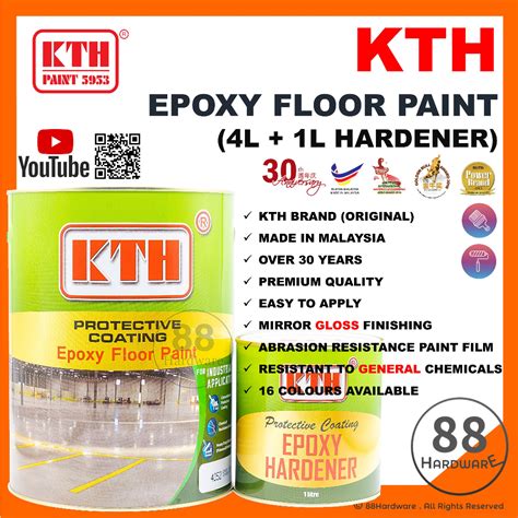 5L KTH EPOXY FLOOR PAINT Expoxy Floor Paint Cat Expoxy Lantai Cat