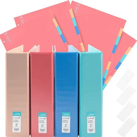 Yoobi 2 Inch Binder & 8-Tab Divider Set